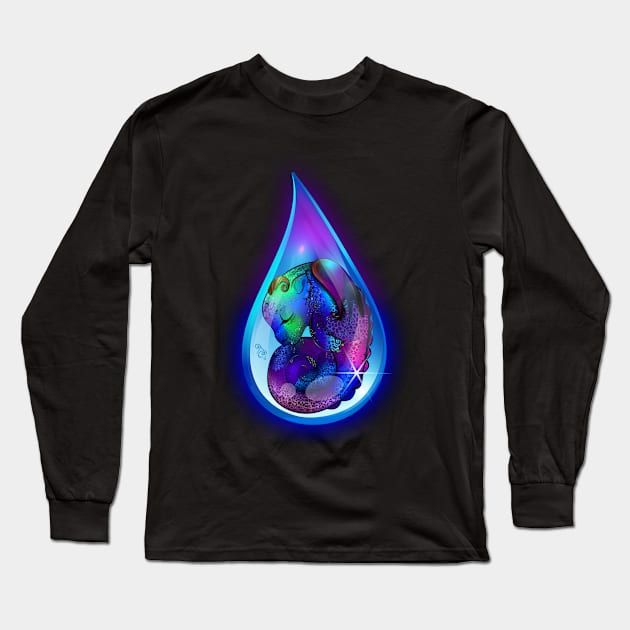 Raindrop Dragon Long Sleeve T-Shirt by Toni Tees